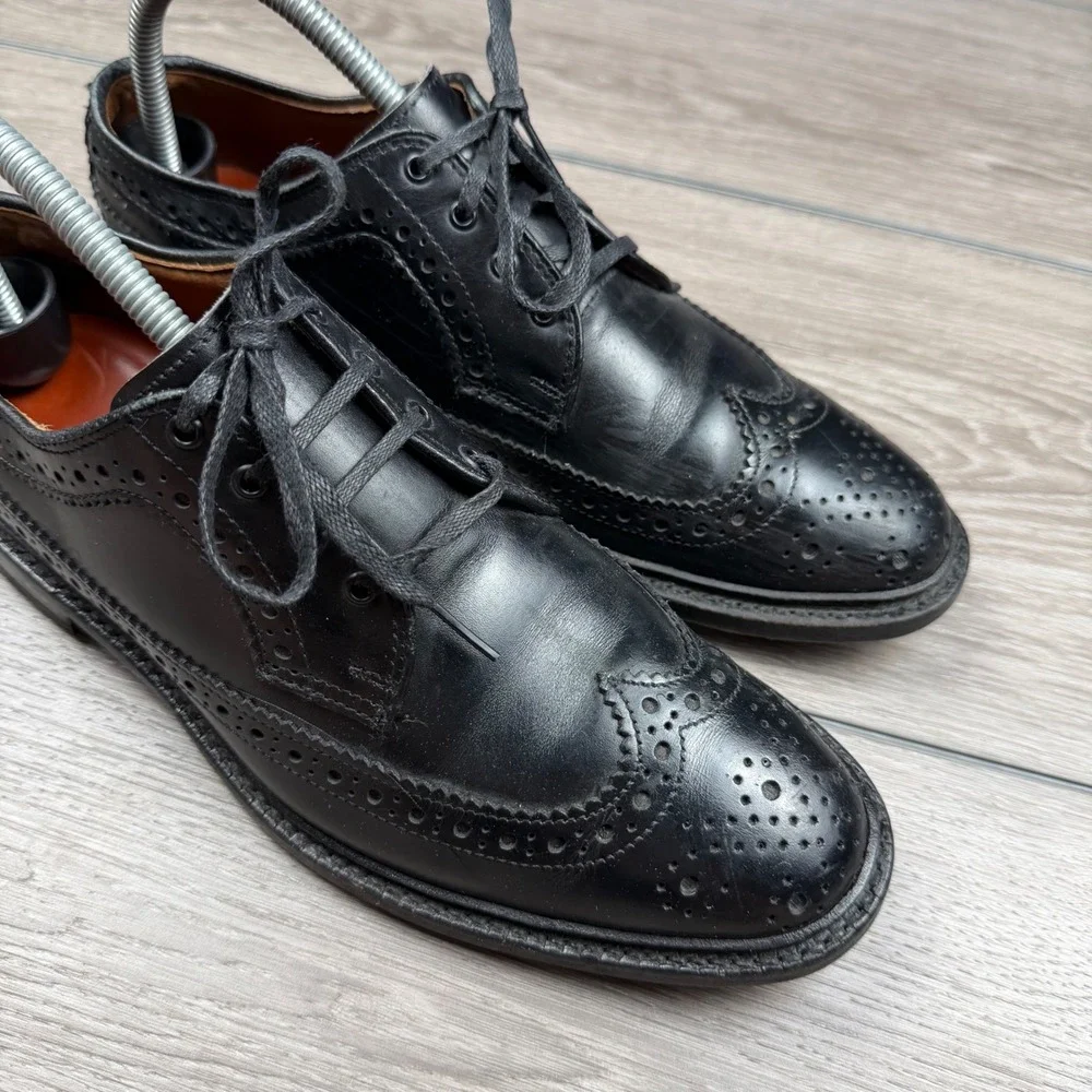 Allen Edmonds Mens Regent Street Wingtip Blucher Oxford Black 8D
